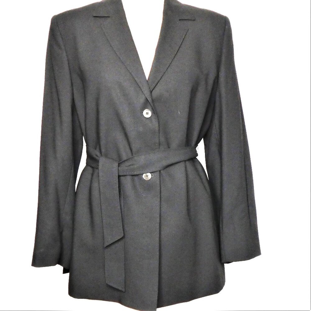 Burberry Vintage Black Wool Blend Coat /Jacket Size 48/ US Size 16